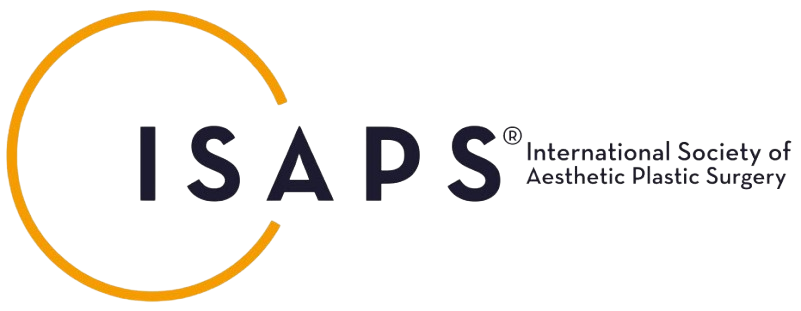 Logo de la International Society of Aesthetic Plastic Surgery (ISAPS), miembro Dr. Roi Rogel Vence