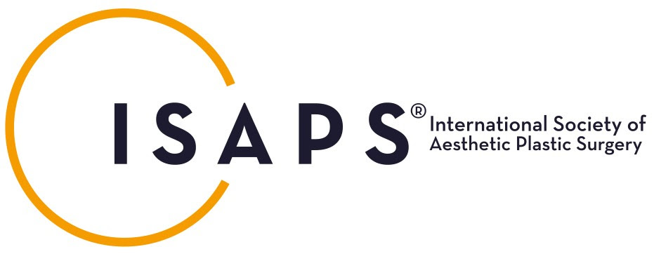 Logo de la International Society of Aesthetic Plastic Surgery (ISAPS), miembro Dr. Roi Rogel Vence